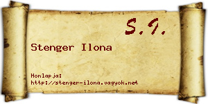 Stenger Ilona névjegykártya